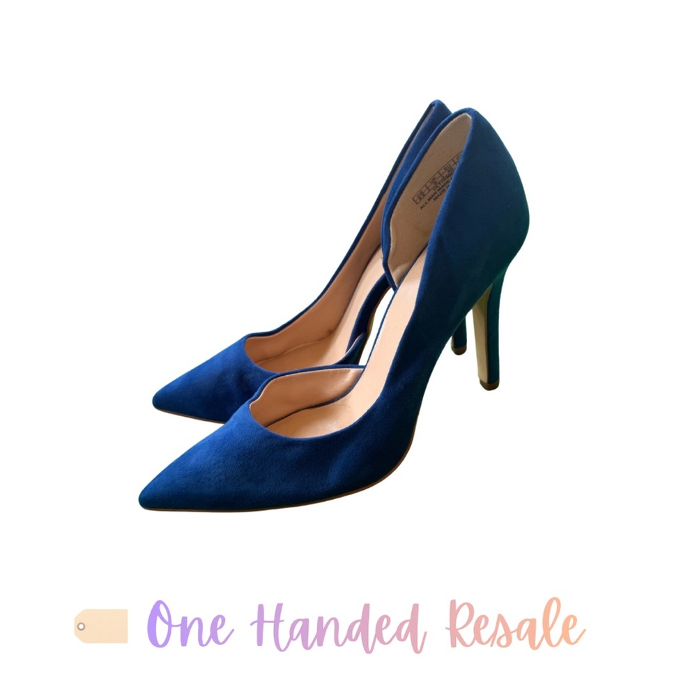 ✨ Jenn Ardor Royal Blue Suede (?) Pointed Toe High Heels Pumps Womens Shoes 8.5M